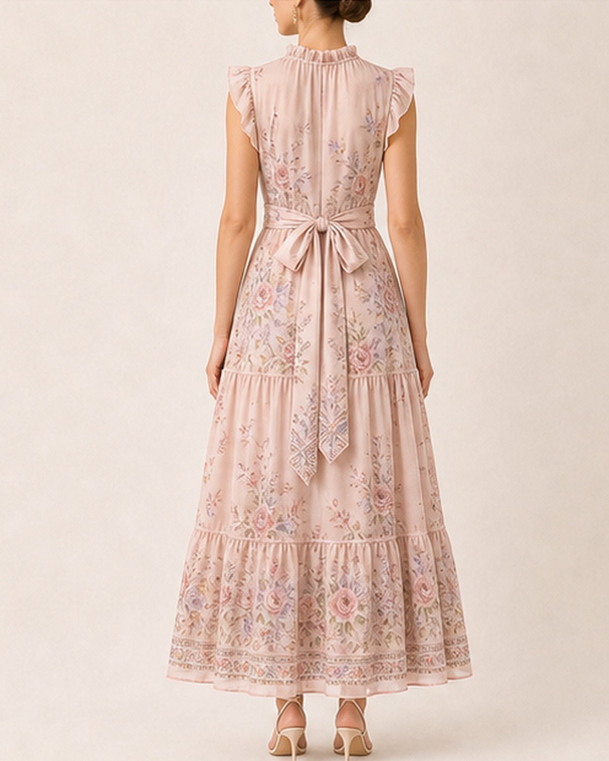 Eline Tiered Placement Floral Dress