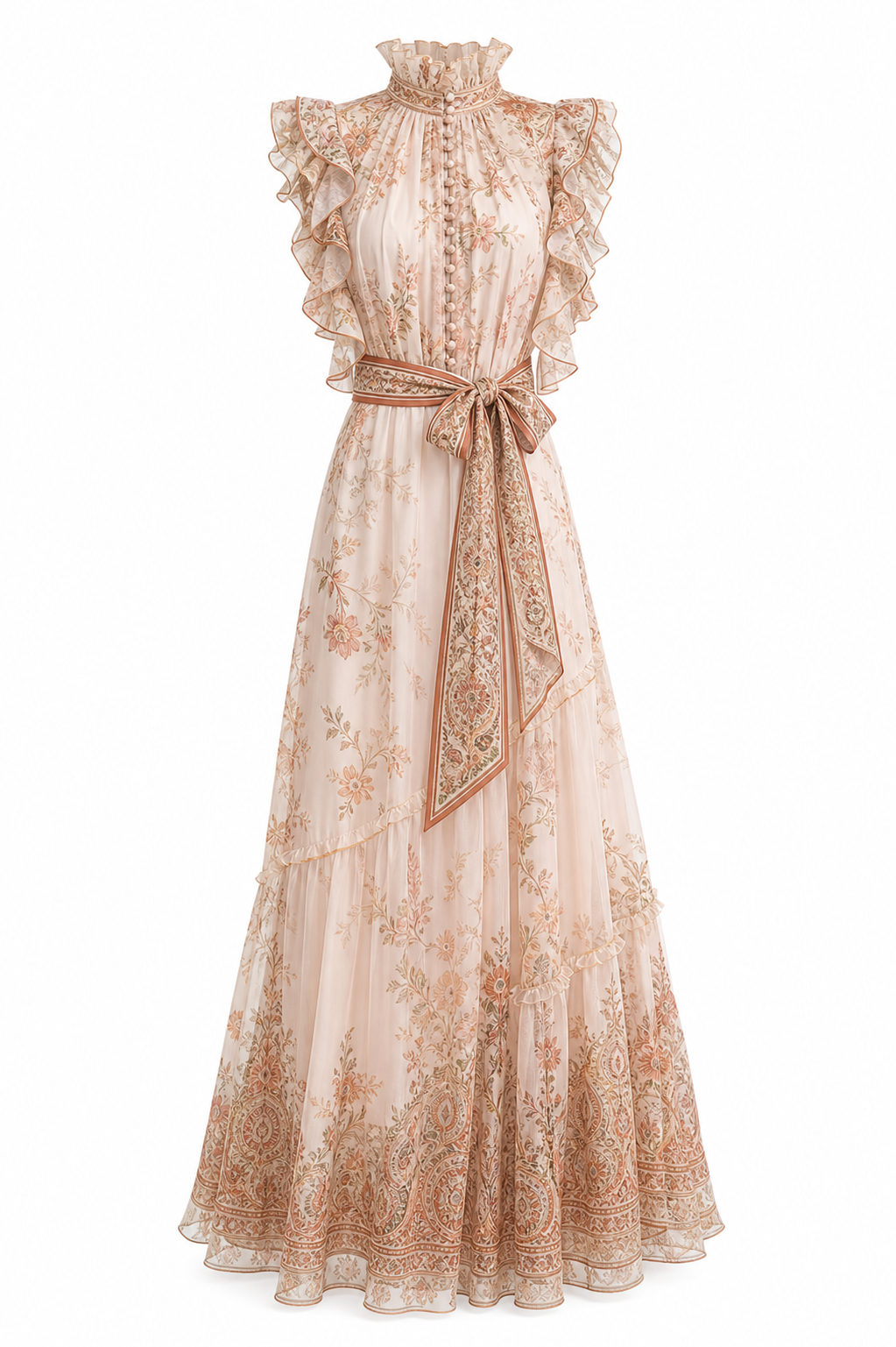 Eline Tiered Placement Floral Dress