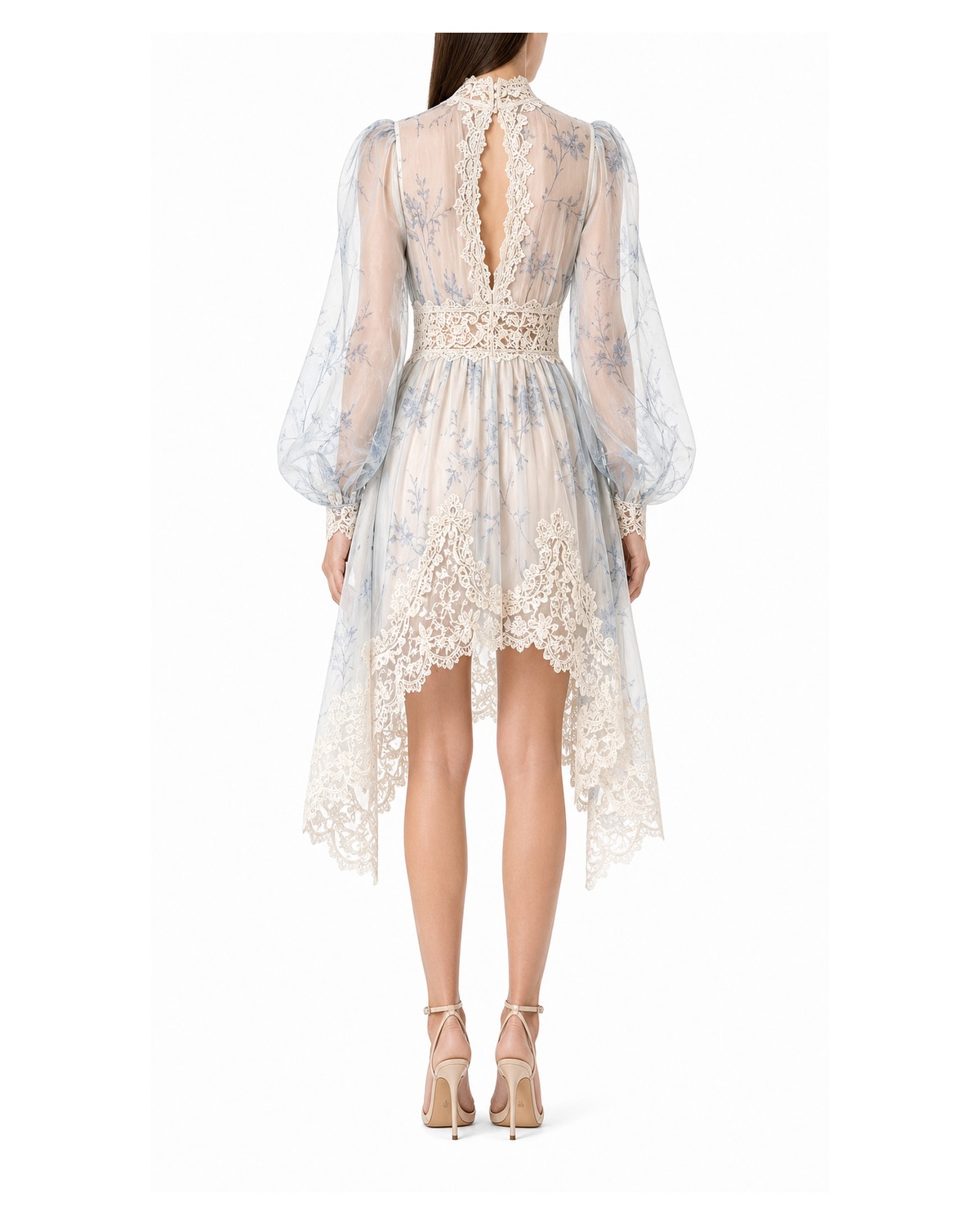 Isla Mist Blue Lace Border Dress