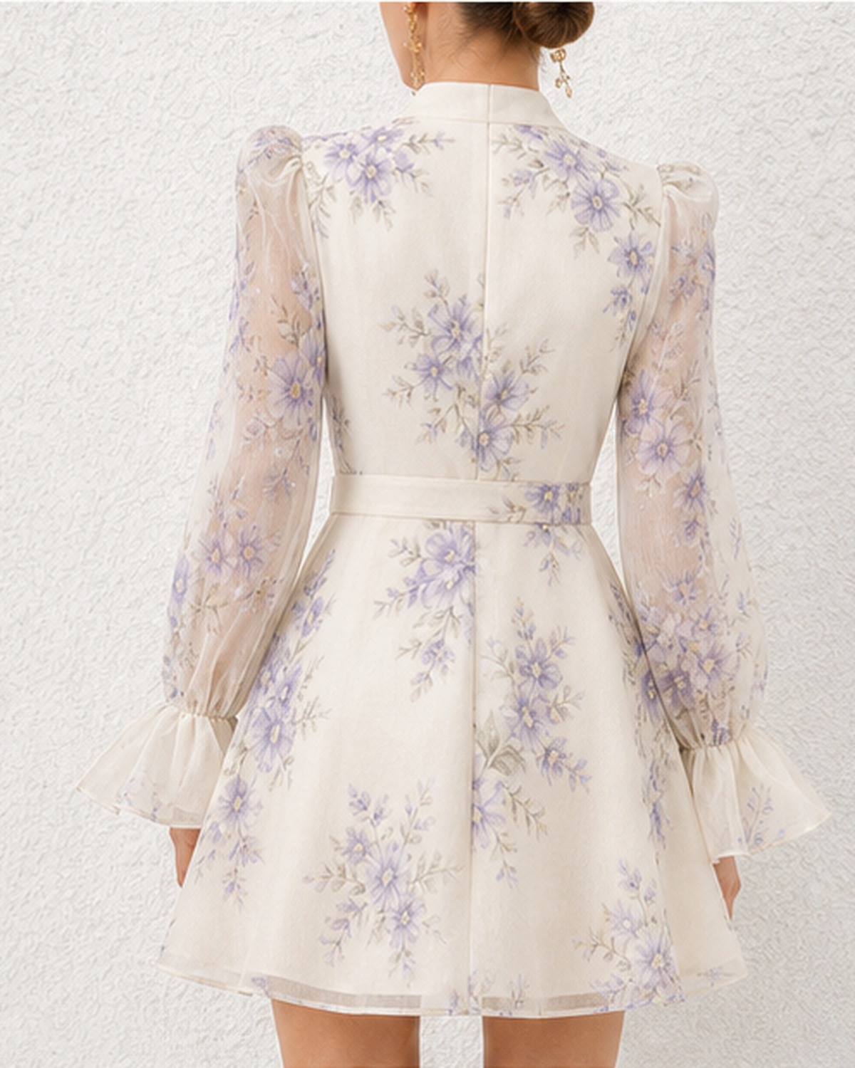 Lysia Lilac Buckle Mini Dress