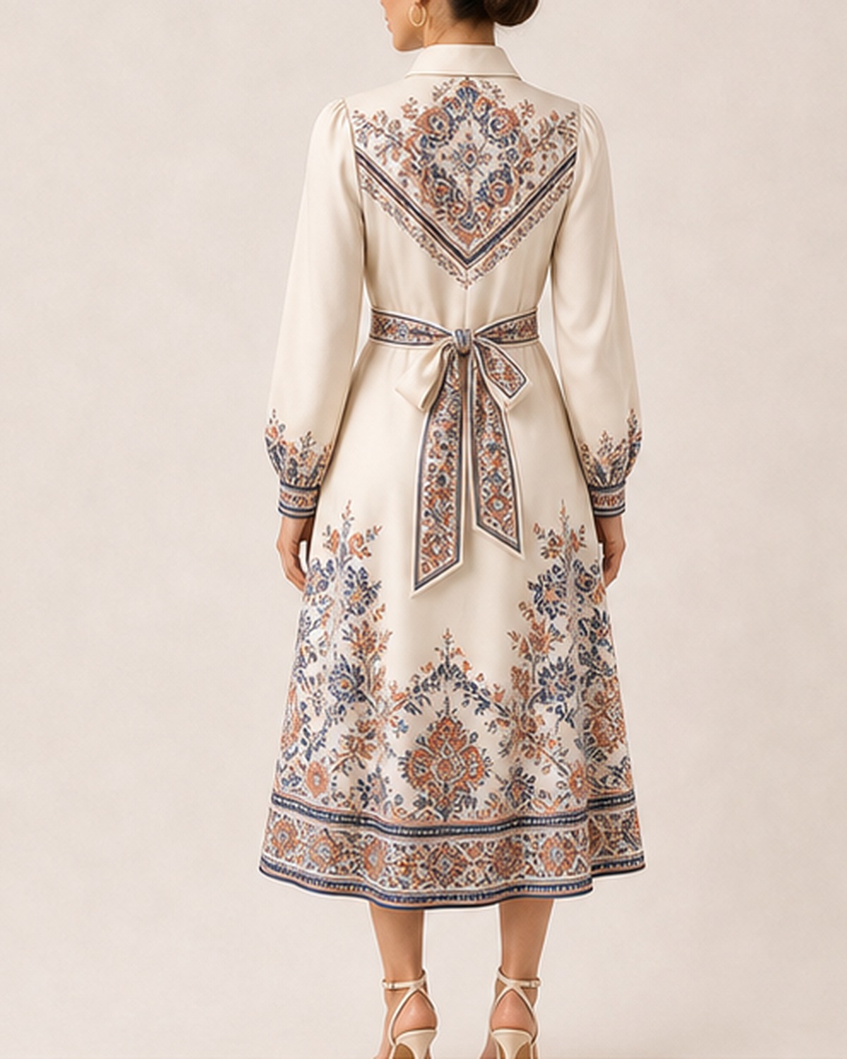 Viola Scarf Placement Shirt Dress