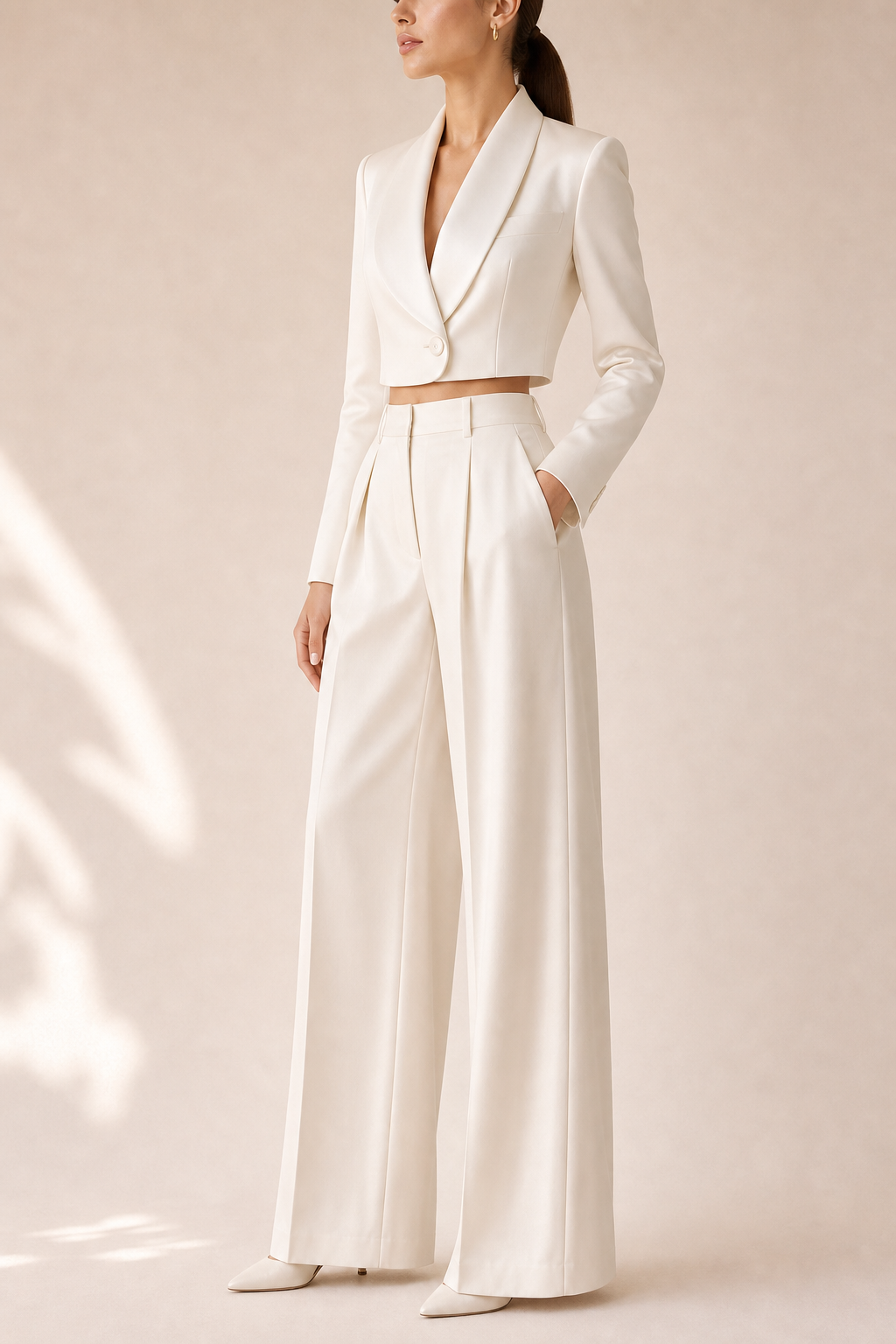 Ivory Sculpted Tuxedo Set